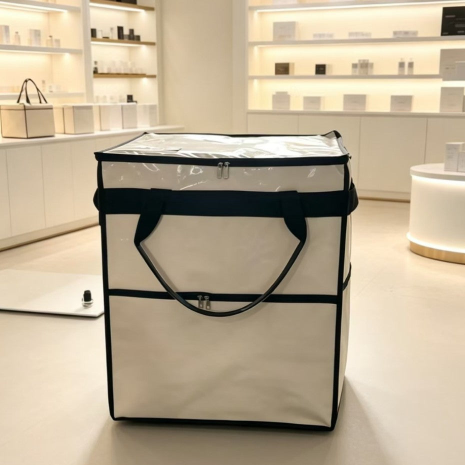 The Haoke Bag combines a large capacity with a sleek, modern design, making it ideal for various uses, from laundry to travel.
