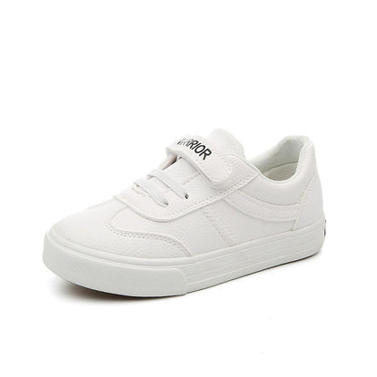 Children's Korean Style Breathable and Waterproof White Sports Shoes