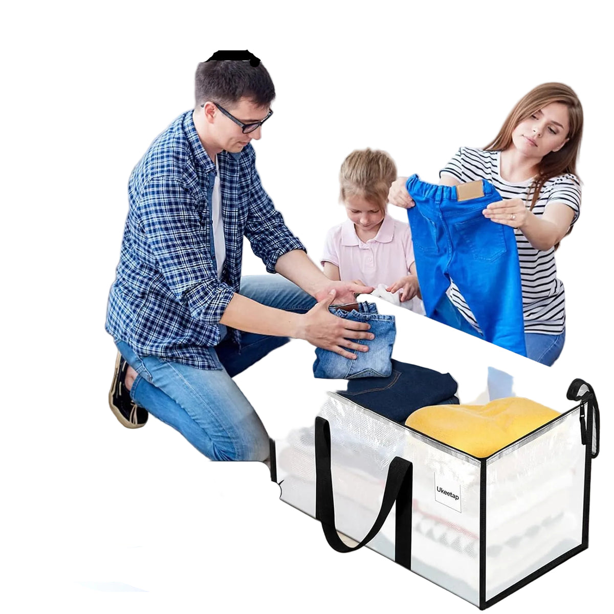 The Foldable Transparent Moving Clothing Storage Bag offers a large capacity and a clear design for easy visibility of contents