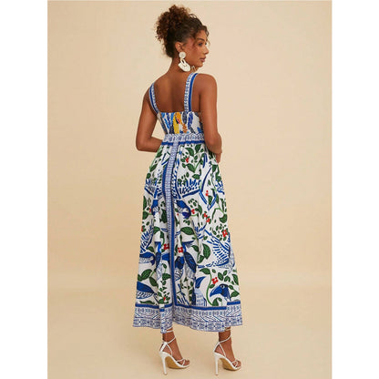 European And American Style Women Printed Formal Dress Casual Fashion Dress
