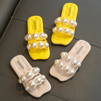 Fashion Personalized Girls' Pearl Sandals