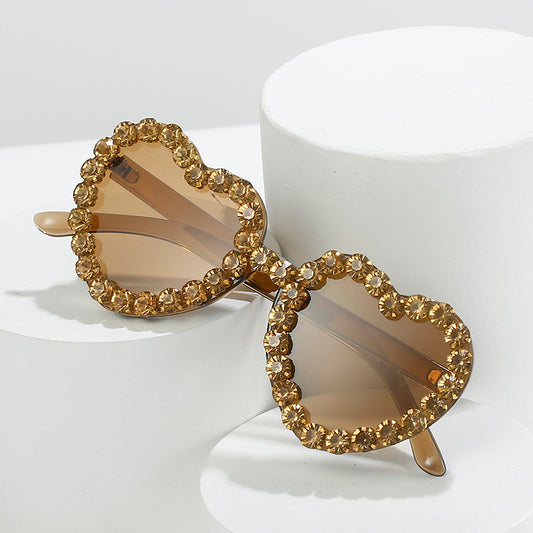 Peach Heart Sunglasses for Women
