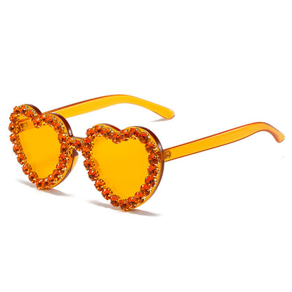 Peach Heart Sunglasses for Women
