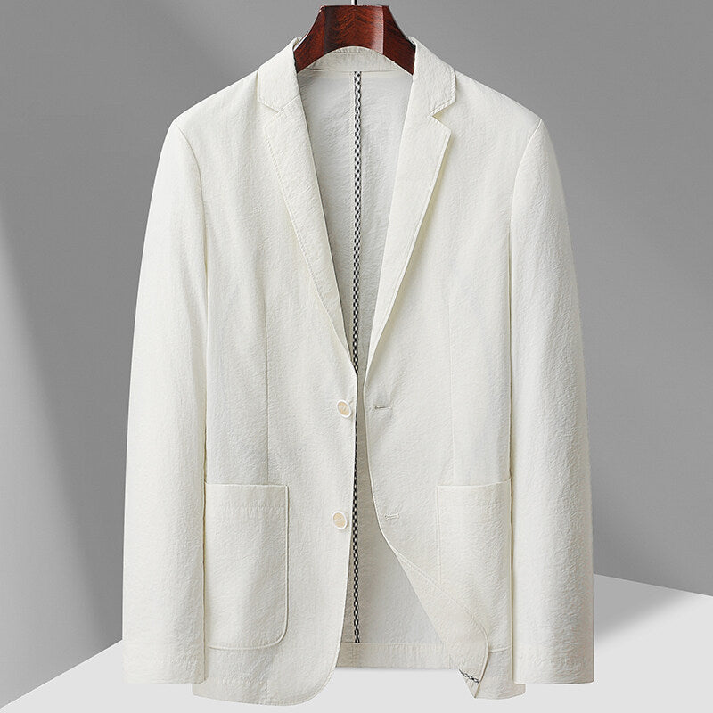 Men's Casual Light Luxury Thin Solid Color Suit Coat