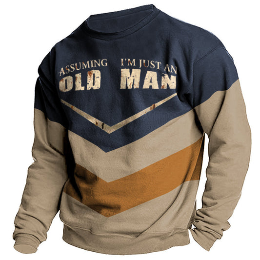 Men's Street Sports Fashion Round Neck Pullover Sweater