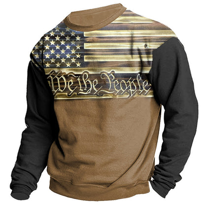 Men's Street Sports Fashion Round Neck Pullover Sweater