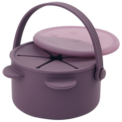 Children's Solid Color Silicone Food Storage Box