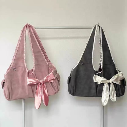 Lovely Bag Female 2024 New Niche Bow Shoulder Bag