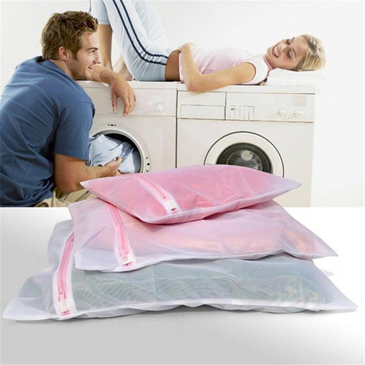 White Mesh Laundry Bag Protective