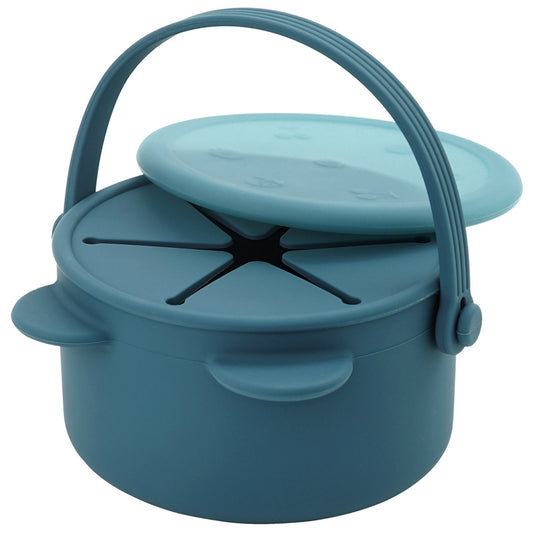Children's Solid Color Silicone Food Storage Box