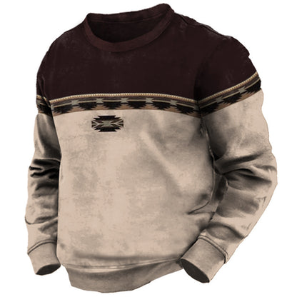 Men's Street Sports Fashion Round Neck Pullover Sweater