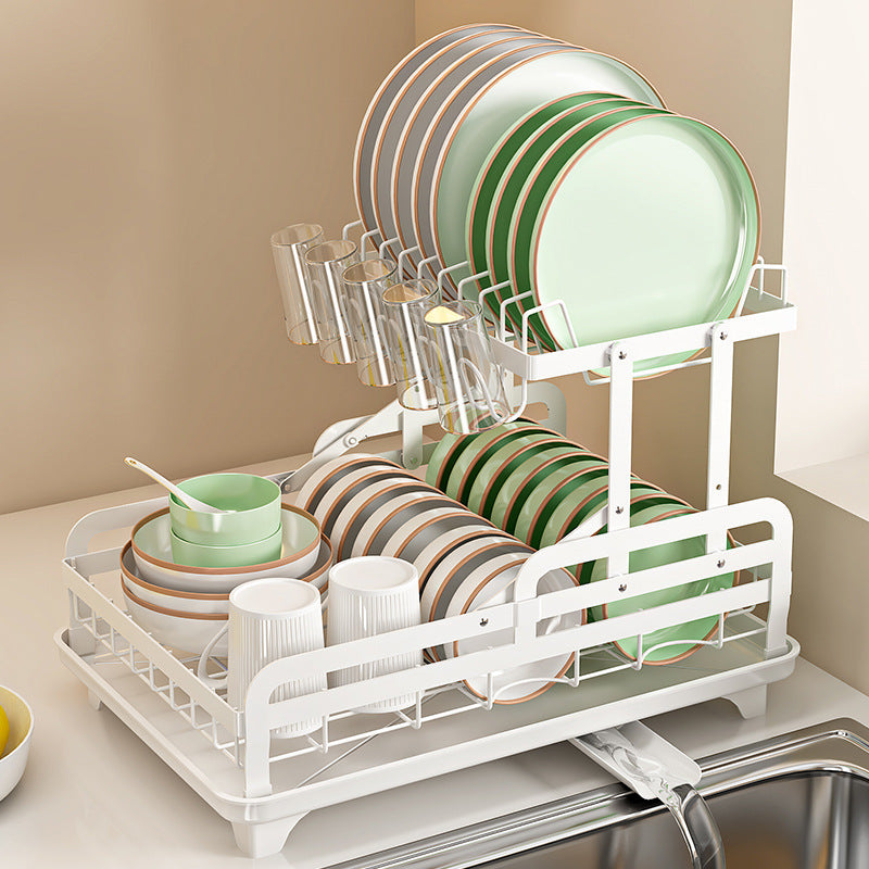 Kitchen Draining Countertop Foldable Dish Draining Rack