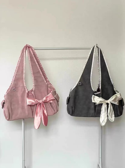Lovely Bag Female 2024 New Niche Bow Shoulder Bag