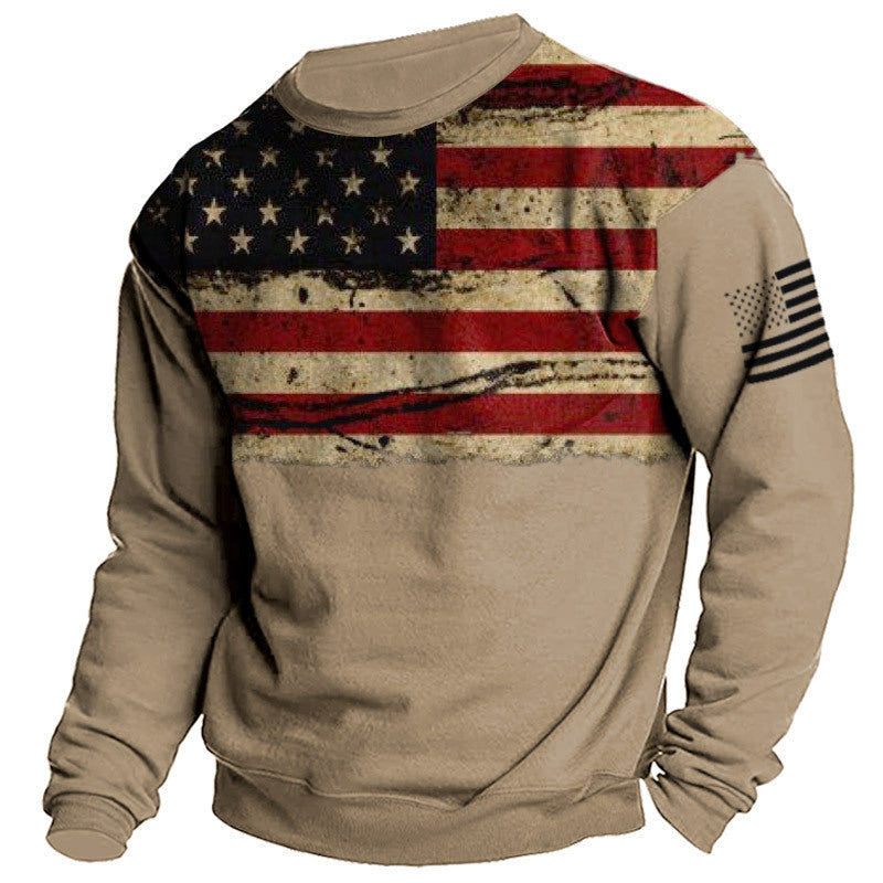 Men's Street Sports Fashion Round Neck Pullover Sweater