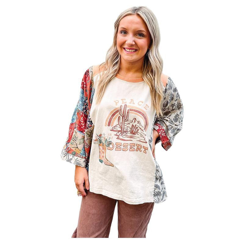 Spring And Summer New Pullover Round Neck Chiffon Shirt For Women Loose Slim Fit