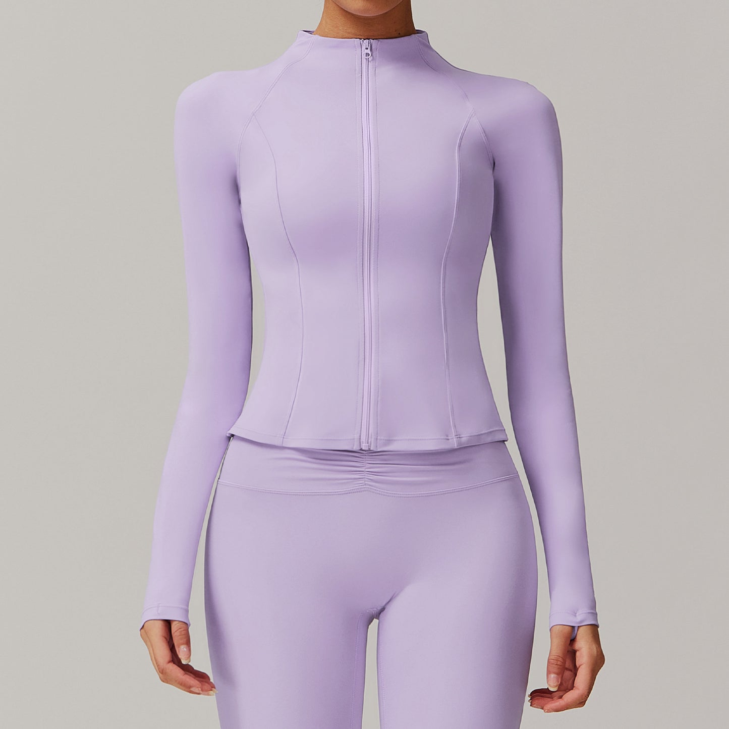 Stand Collar Zipped Sports Coat Female Fitness Yoga Wear