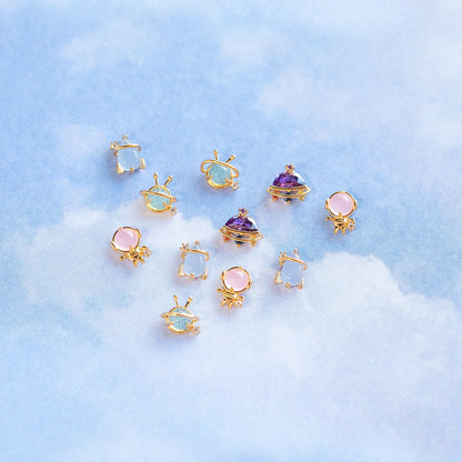 Creative Cartoon Wind Space Series Earings Set