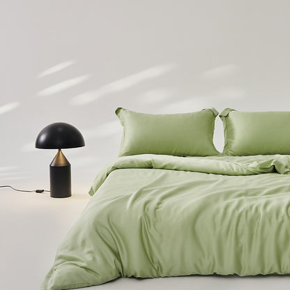 Summer Bed Four-piece Ice Silk Summer Cooling Quilt Cover Fitted Sheet