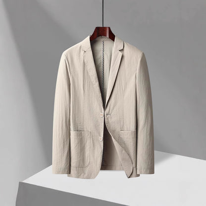 Men's Casual Light Luxury Thin Solid Color Suit Coat