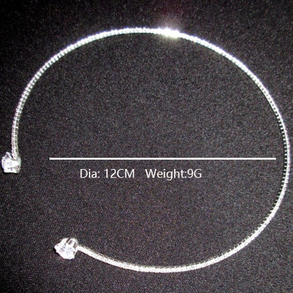 Fashion Jewelry Rhinestone Heart Collar Choker Necklace