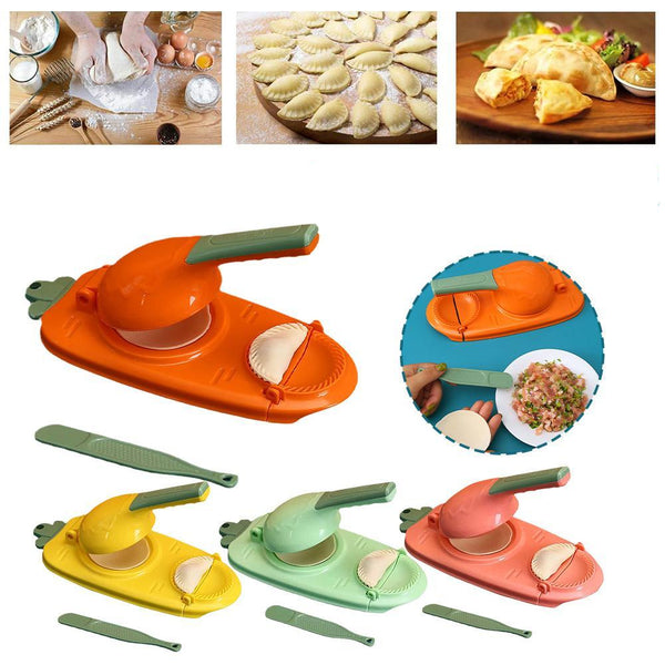 2 In 1 Kitchen Dumpling Making Tool - Manual Dough Press Maker