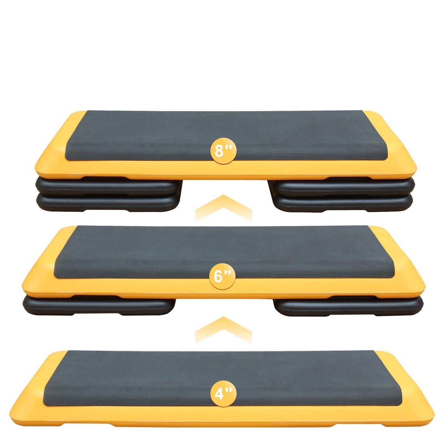 Adjustable Aerobic Stepper - Fitness Stepper with 4 Lifts