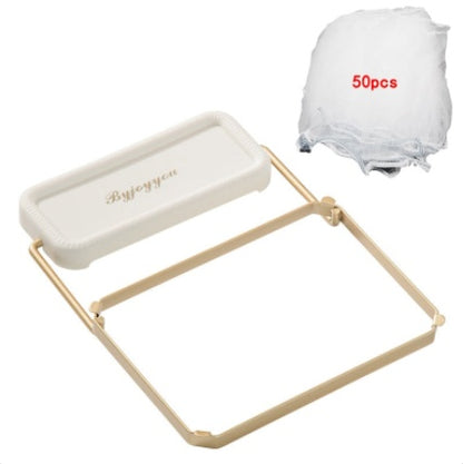 Foldable Sink Filter Rack - Kitchen Strainer Mesh Bag Stand for Waste Disposal