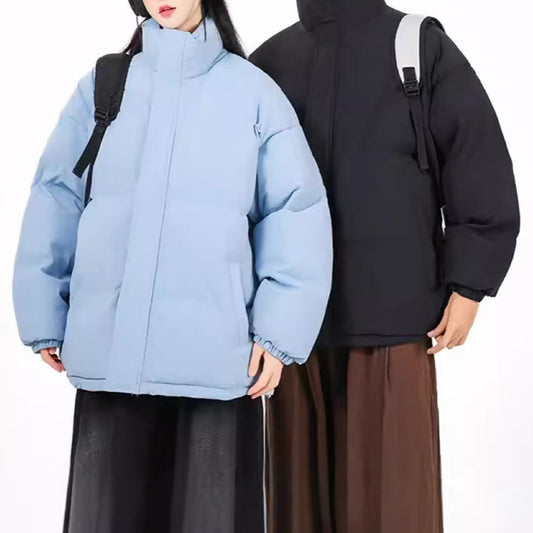Fashion Loose Stand-Collar Cotton Coat for Couples
