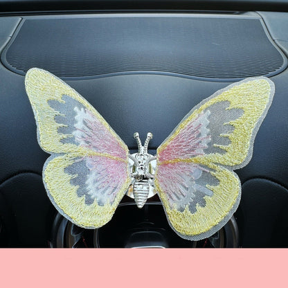 Moving Embroidery Butterfly Car Air Outlet Decoration