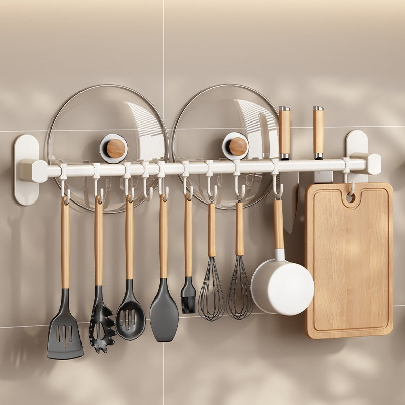 Aluminum Kitchen Hook Rack Punch-free Spatula Spoon Storage