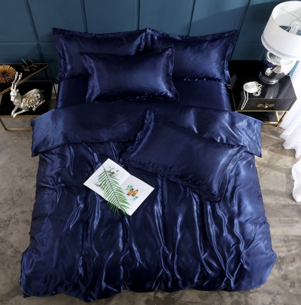 Bed Sheet Quilt Cover Naked Sleep Cool Silk Single Three Piece Set