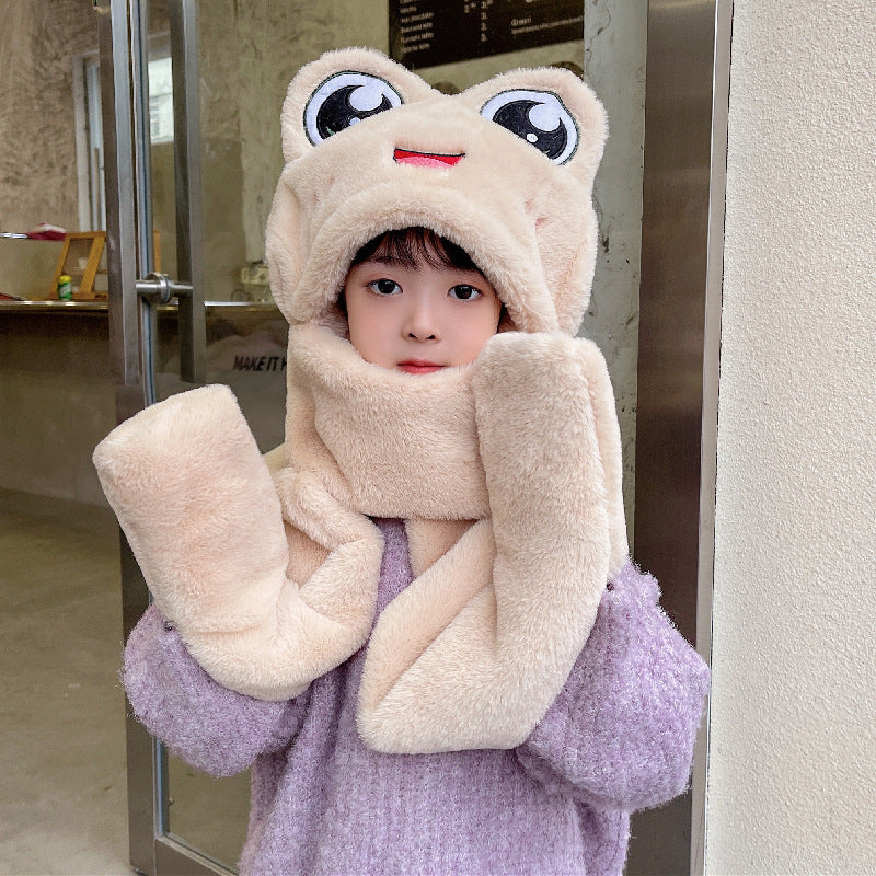 Children's Ear Protector Warm Hat Scarf Gloves