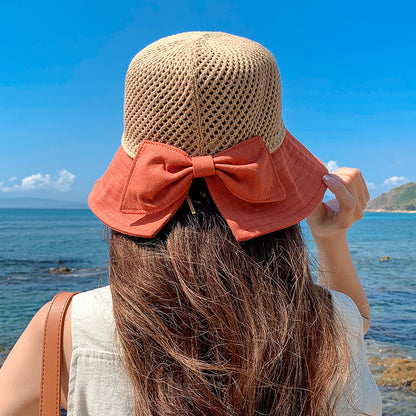 Women's Sunscreen Sun Hat Mesh Breathable Bow