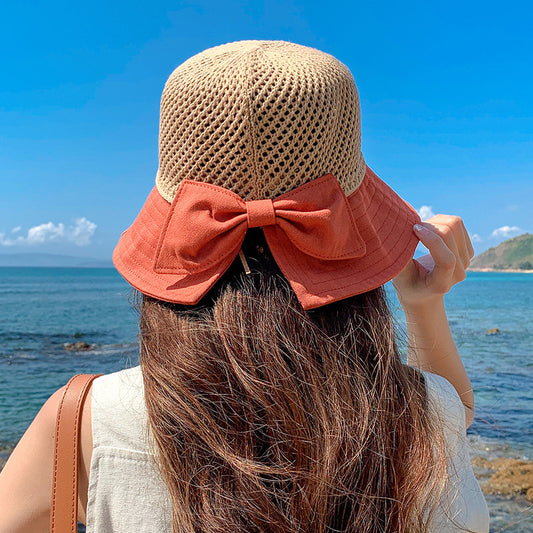 Women's Sunscreen Sun Hat Mesh Breathable Bow