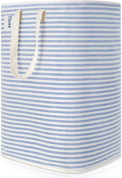 Foldable Moisture-proof Stripes Laundry Basket Dirty Clothes Basket Laundry Basket