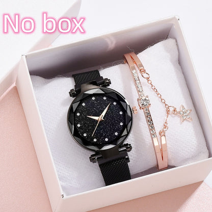 Luxury Women’s Starry Sky Magnet Buckle Bracelet Watch