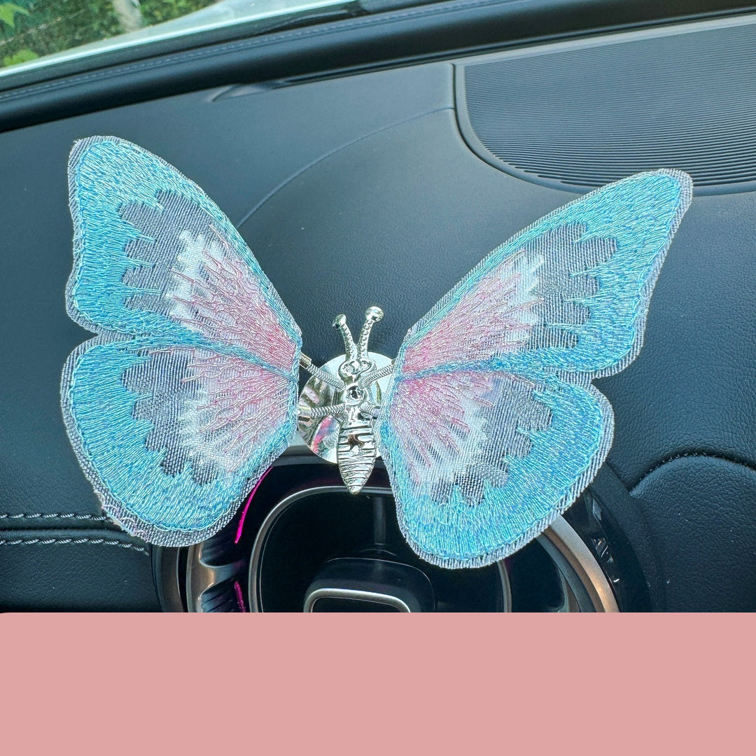 Moving Embroidery Butterfly Car Air Outlet Decoration