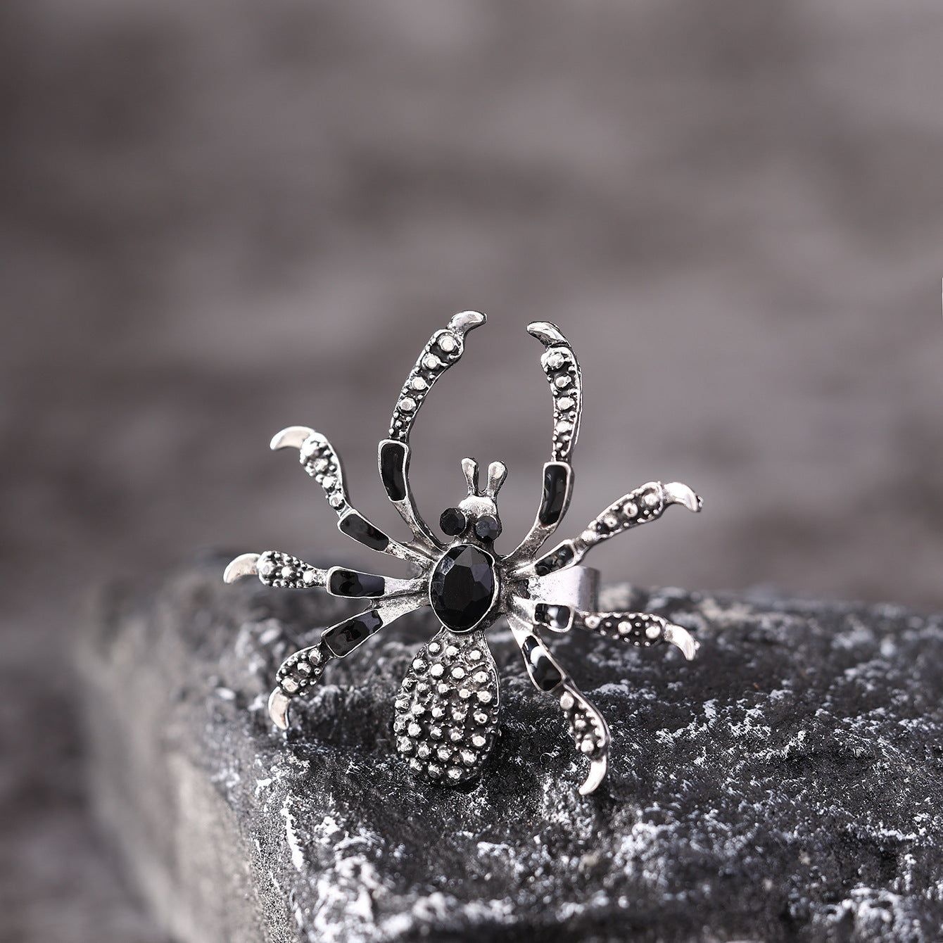 Halloween Spider Ring with Rhinestone