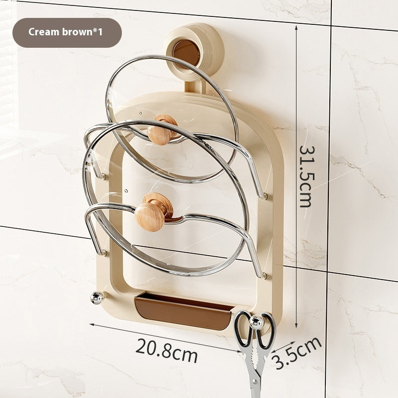 Suction Cup Lid Rack Placement Device Punch-free Wall-mounted
