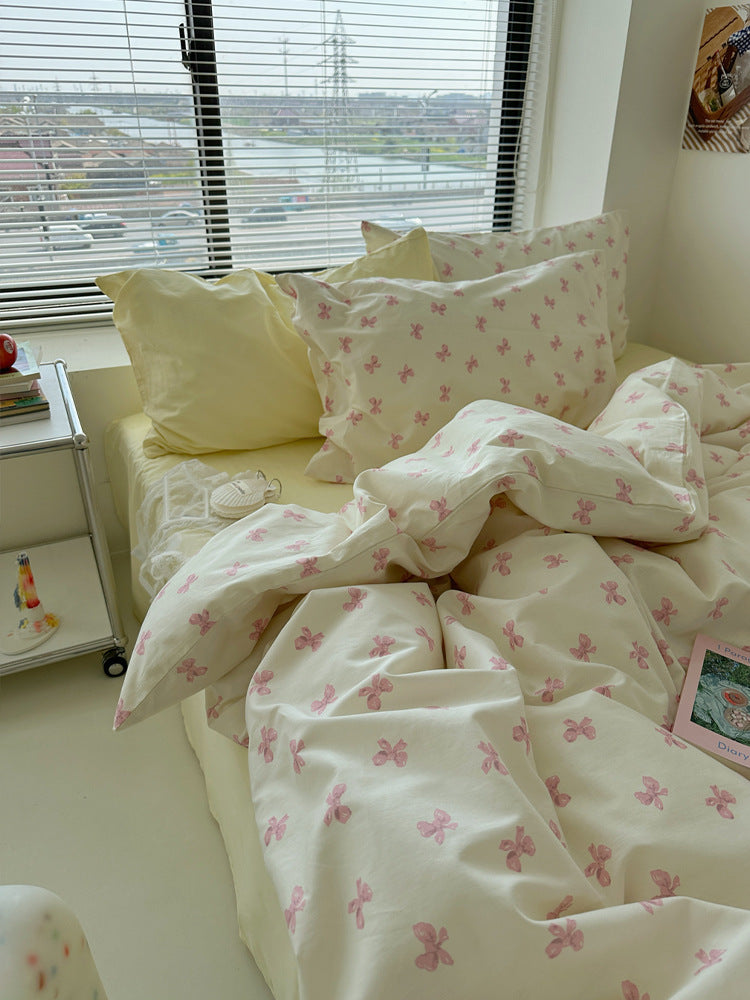 Small Flower Bed Sheet Four-piece Cotton