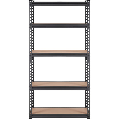 VEVOR Storage Shelving Unit, 5Tier Adjustable, 2000 Lbs Capacity, Heavy Duty Garage Shelves Metal Organizer Utility Rack, Black, 30L X 12W X 60 H For Kitchen Pantry Basement Bathroom Laundry