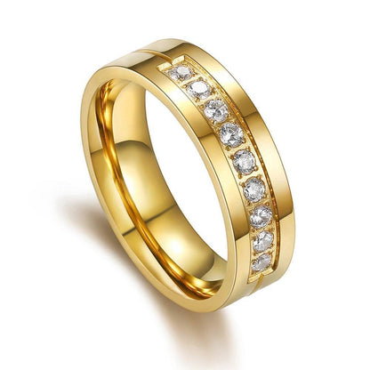 Stainless Steel Accessories - Fashion 18K Ring for Women