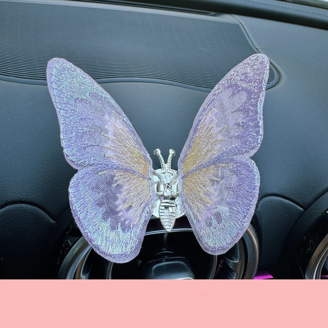 Moving Embroidery Butterfly Car Air Outlet Decoration