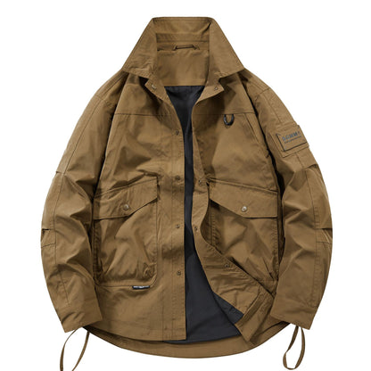 Outdoor Casual Tooling Turn-down Collar Coat