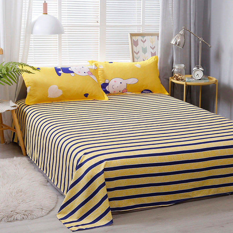 Brushed Aloe Cotton Four-piece Small  Bed Sheet Duvet Cover Student Dormitory