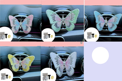 Moving Embroidery Butterfly Car Air Outlet Decoration
