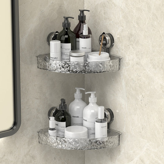 Bathroom Suction Cup Triangle Storage Rack - Punch-Free