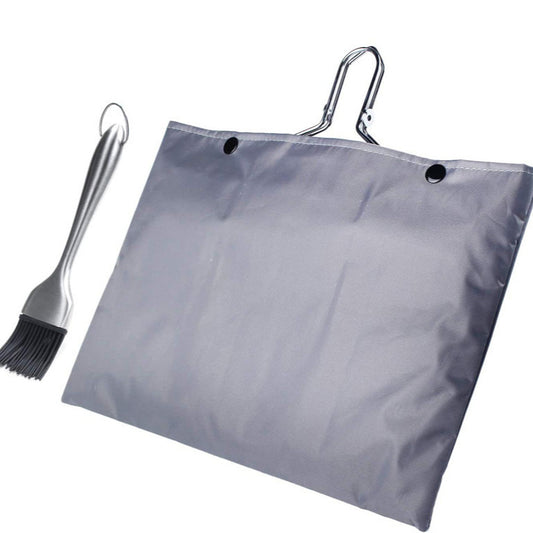 Stainless Steel Barbecue Mesh Basket Square Outdoor Folding