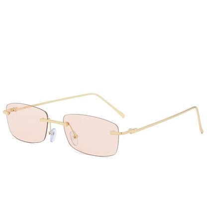 Fashion Rimless Cut-Edge Ocean Lens Sunglasses
