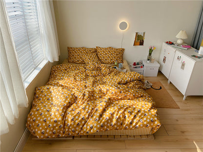 Four Piece Cotton Comfortable Bed Sheet Bedding Set
